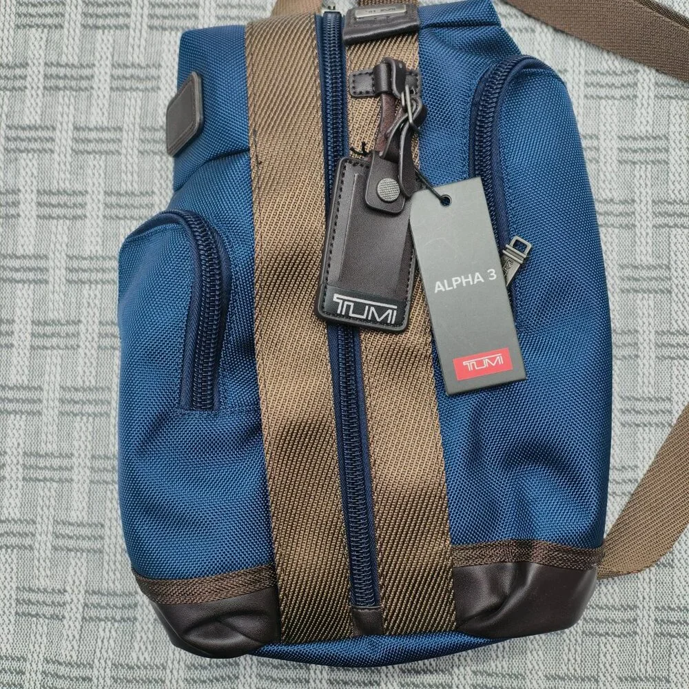 NWT Tumi Alpha Bravo Monterey Blue Anti-Theft Sling | Tactical Crossbody Bag